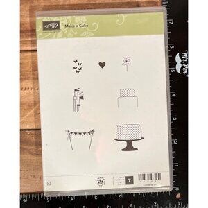 126742 Stampin Up! Make A Cake Rubber Stamp Set